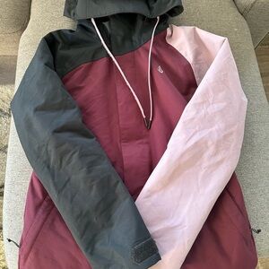 Volcom Black and Pink Ski & Snow Jacket